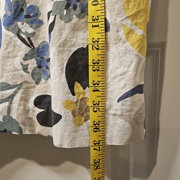 Boden Floral Sheath Mini Dress US 6 Cotton Lined Pockets Blue Yellow - Picture 10 of 10